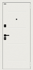 Товар Дверь Аура/SBlack Шагрень белая/White Silk BR6351