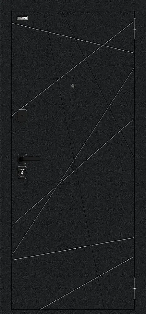 Фото Дверь Граффити-5/SBlack Букле черное/Look Art BR6186